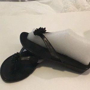 Black Pom Sandals
